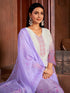 Lavender Organza Pant Suit Acy6934 Back View